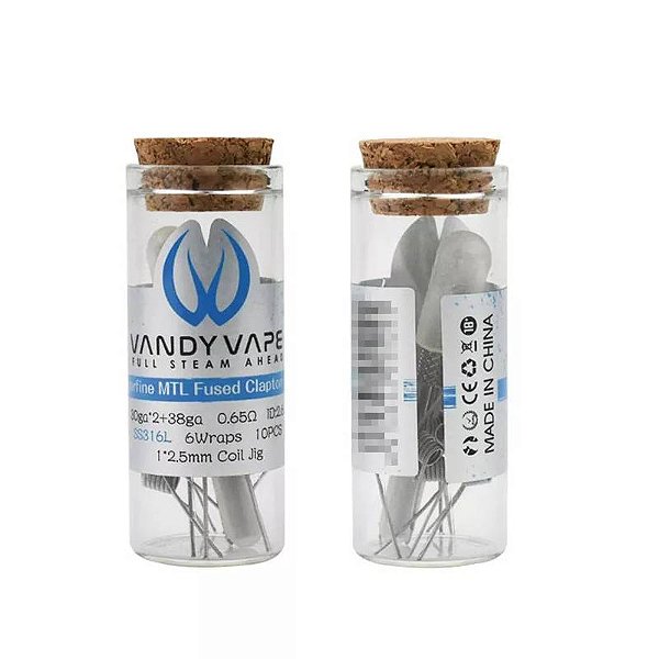 RESISTENCIA MTL FUSED CLAPTON  VANDY VAPE 0.65ohm - (10 Peças)