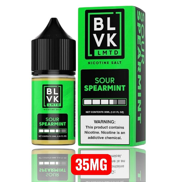 BLVK - LMTD  -SOUR SPEARMINT -  NICSALT 30ML 35MG