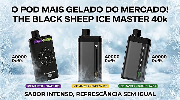 Black Sheep 40k Ice Master - 40000 Puffs - Dual Flavor- Pod Descartável