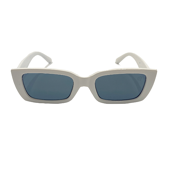 Óculos de sol Nepal - Armação branca e lente preta