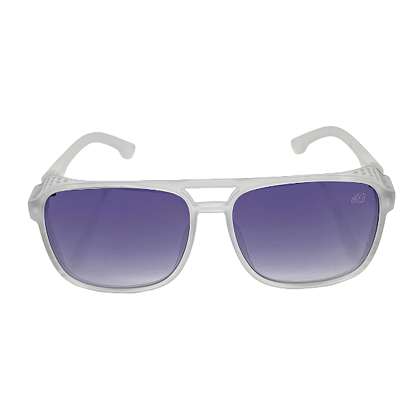 Óculos de sol Boss - Armação branca e lentes degrade preta