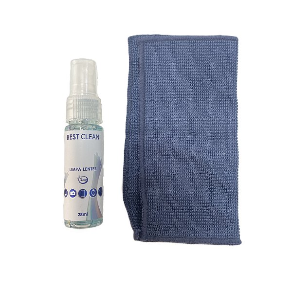 Kit Limpeza de óculos - 1 limpa lente + 1 flanela microfibra lavável