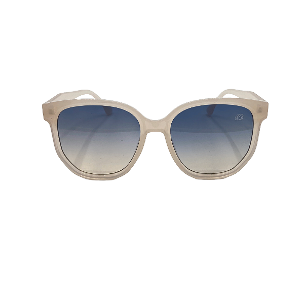 Óculos de sol Fendi - Armação branca e lente degrade preta