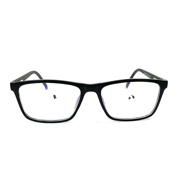 Óculos de grau masculino - Acetato modelo clássico quadrado preto
