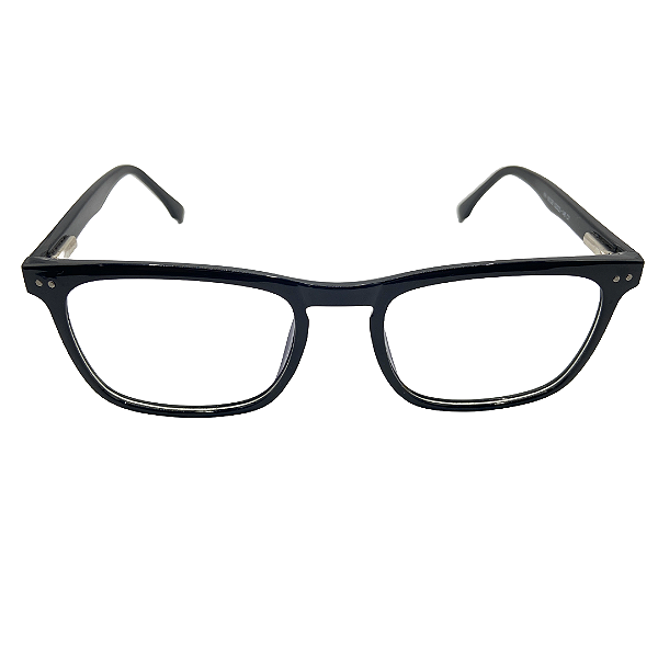 Óculos de grau - Armação em acetato modelo quadrado na cor preto