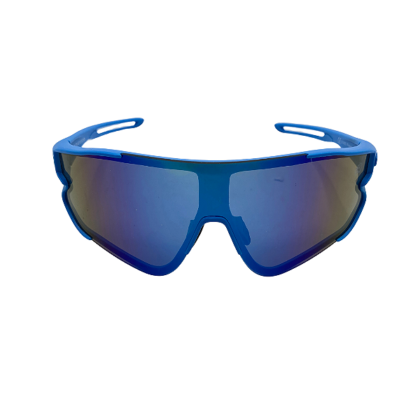Óculos de sol esportivo Paradise - Armação azul com lentes na cor azul