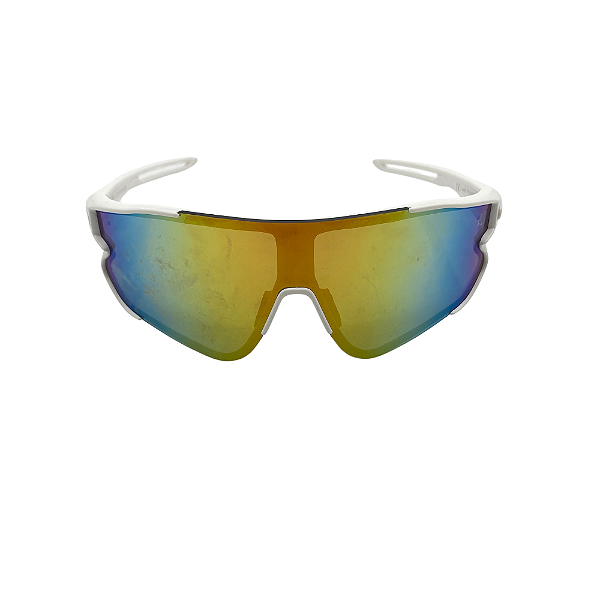 Óculos de sol esportivo Paradise - Armação branca com lentes camaleão