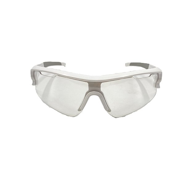 Óculos de sol esportivo Lewis - Armação na cor branca e lente incolor