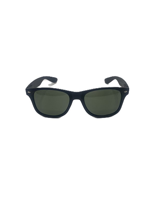 Óculos de sol Malibu - Armação preta com lentes polarizadas na cor verde