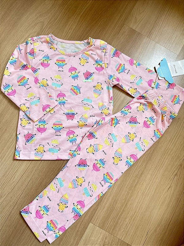Pijaminha Ifantil Growup - Estampado Pop it