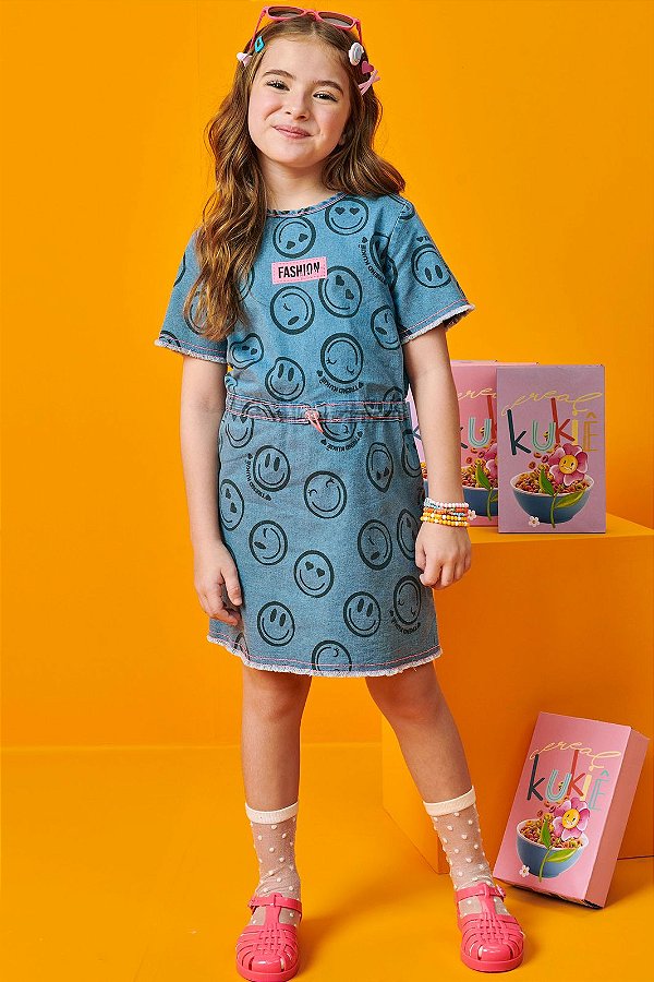 Vestido Jeans Kukiê - Smile