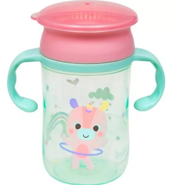 Copo de Treinamento 360 Bubazoo 300ml - Unicornio