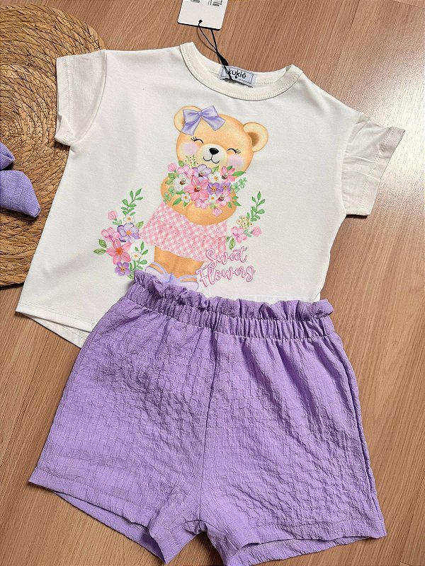 Conjunto Infantil Kukiê - Estampado Ursinha
