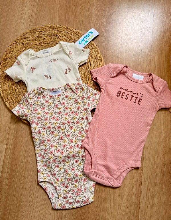 Kit Body Carter`s Bebê Menina - 3 peças