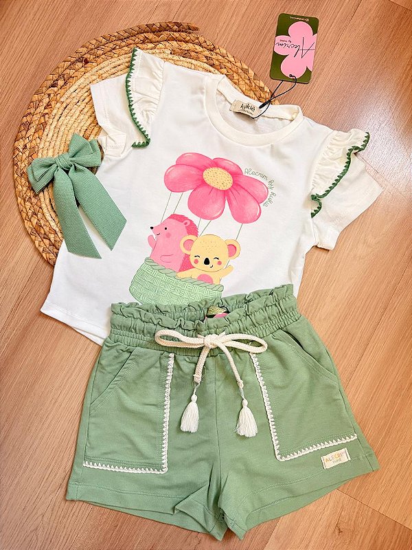 Conjunto Infantil Menina Kukiê Jardim Alecrim