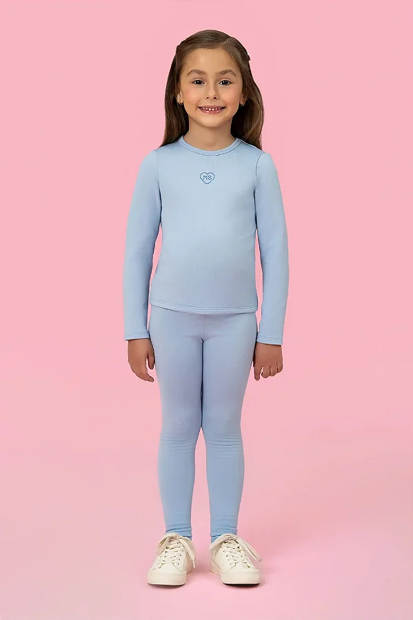Conjunto Infantil Menina Mon Sucré Térmico Azul