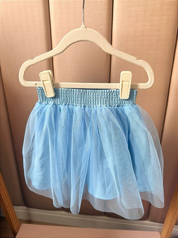 Saia Infantil Mon Sucré Inverno Tule Azul