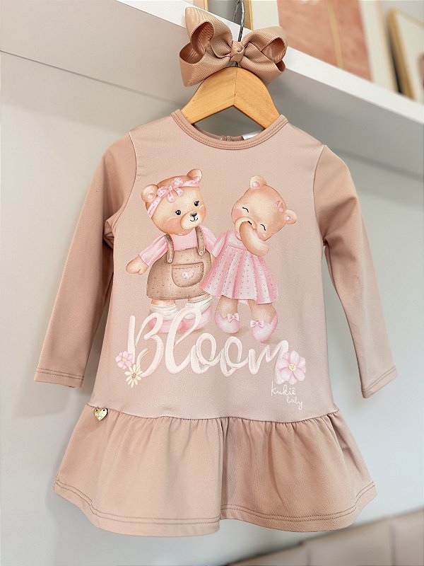 Vestido em Termoskin Peluciado - Kukiê Bebê Menina