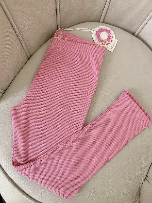 Calça Mon Sucré Canelada Premium - Rosa