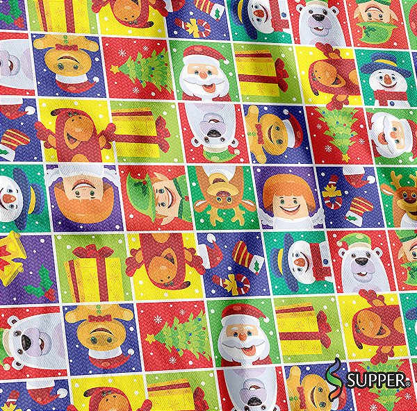 Tnt Estampado Metro - Natal Colorido