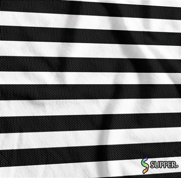 Tnt Estampado Metro - Listrado Branco e Preto