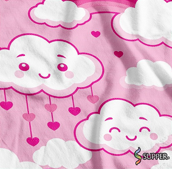 Tnt Estampado Metro - Chuva Baby Rosa
