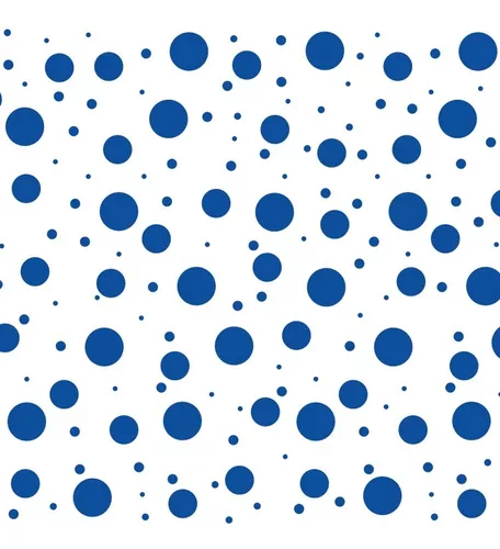 Tnt Estampado Metro - Branco com Bolinha Azul Mista