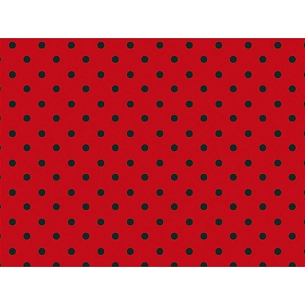 Tnt Estampado Metro - Vermelho com Bolinha Vermelha Pequena