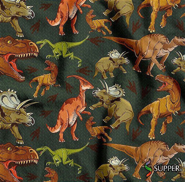 Tnt Estampado Metro - Dinossauro New