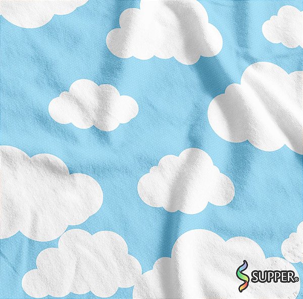 Tnt Estampado Metro - Nuvem Baby Azul