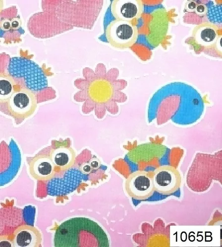 Tnt Estampado Metro - Coruja Rosa