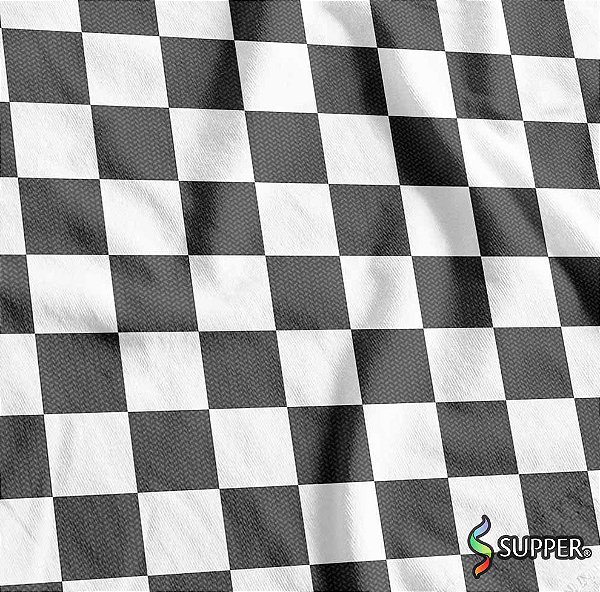 Tnt Estampado Metro - Quadriculado Preto e Branco