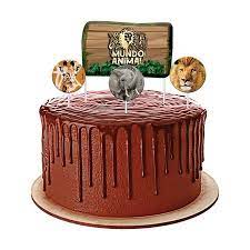 TOPPER DE BOLO MUNDO ANIMAL C/4 UN - FESTCOLOR