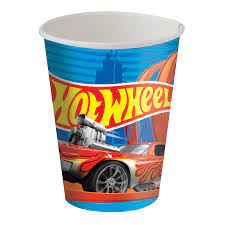 COPO PAPEL 180ML HOT WHEELS PCT C/8 UN - FESTCOLOR