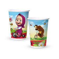 COPO PAPEL 180 ml MASHA E O URSO C/08 UN REGINA