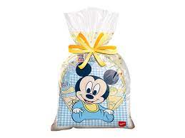 SACOLA PLASTICA BABY MICKEY E AMIGOS AZUL