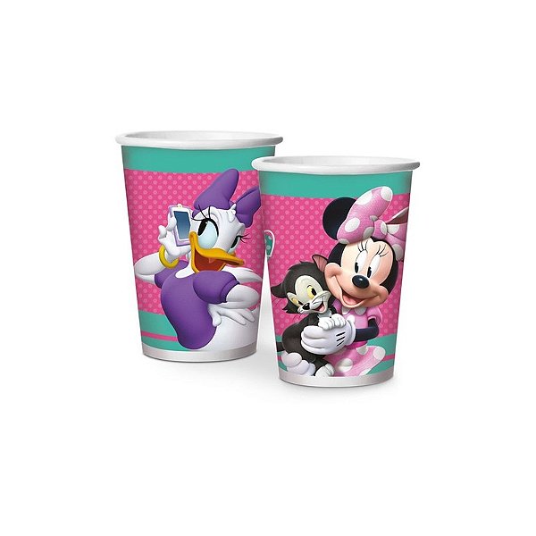 COPO DE PAPEL MINNIE ROSA 180 mL - 08un
