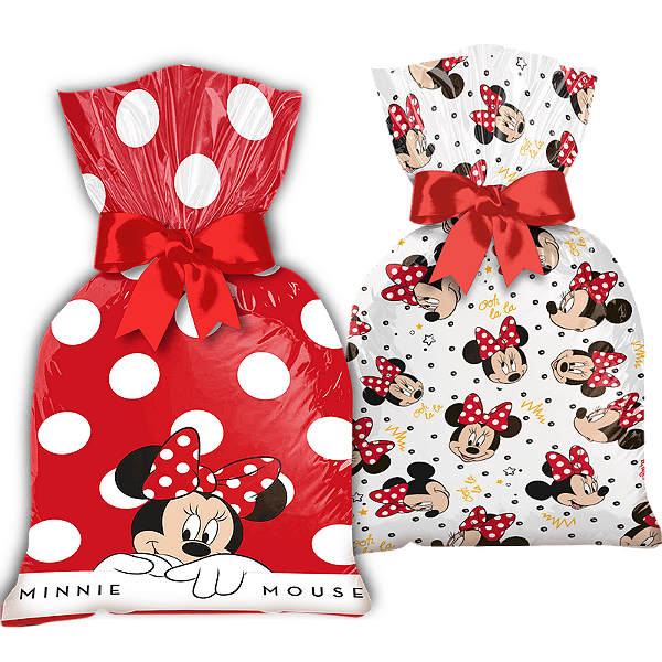 SACOLA PLASTICA MINNIE - 08un