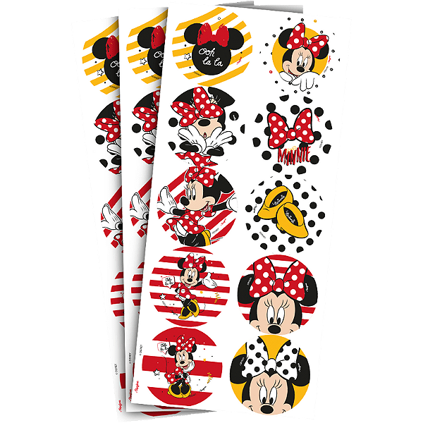 ADESIVO DECORATIVO REDONDO MINNIE