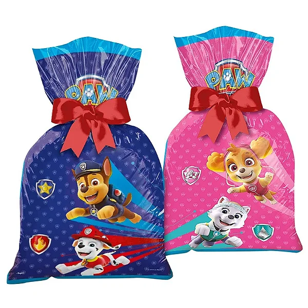 SACOLA PLASTICA PATRULHA CANINA - 12un