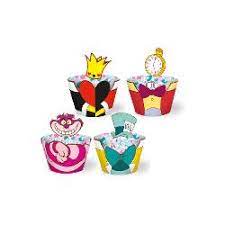 WRAPPER CUPCAKE C/ENFEITE ALICE