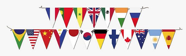 FAIXA DECORATIVA PAÍSES NOW 2,40 M X 19 CM - FESTCOLOR
