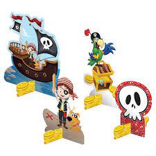 DECORACAO DE MESA PIRATAS C/8 UN FESTCOLOR - C-