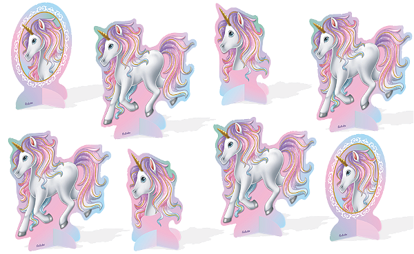 DECORACAO DE MESA UNICORNIO - 08 un
