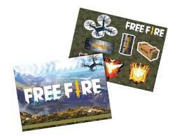 KIT DECOR FREE FIRE PAINEL 64 cm x 45 cm + 8 PÇAS