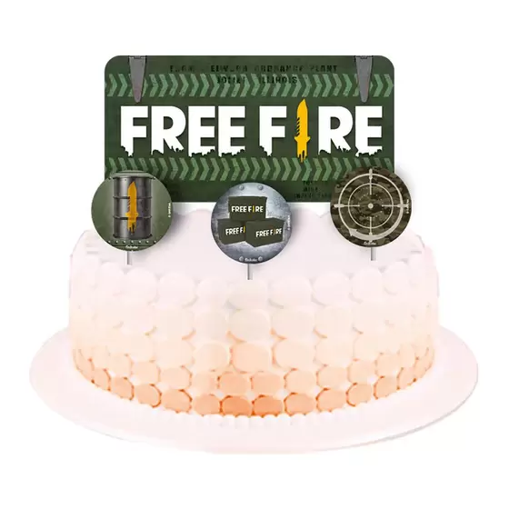 TOPPER DE BOLO  FREE FIRE