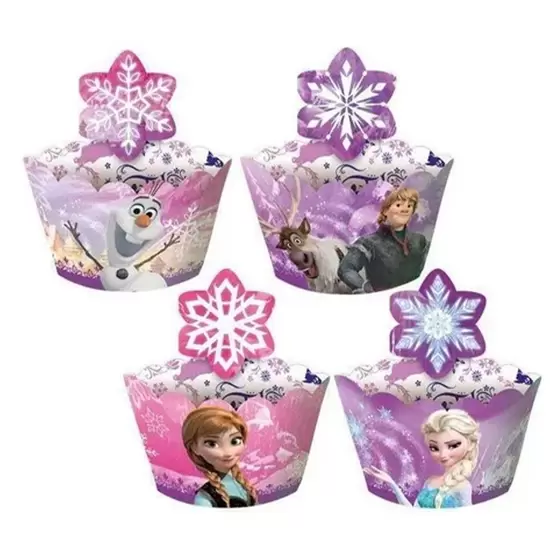 CUPCAKE WRAPPER C/ENFEITE FROZEN REF 241 -  12 un