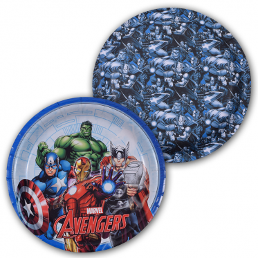 PRATO PAPEL AVENGERS PCT C/8 UNI- REGINA