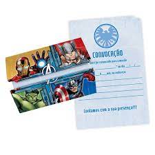CONVITE PEQUENO AVENGERS ANIMATED REF 70 REGINA