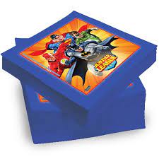 GUARDANAPO IMP LIGA DA JUSTIÇA C/20 UN FESTCOLOR